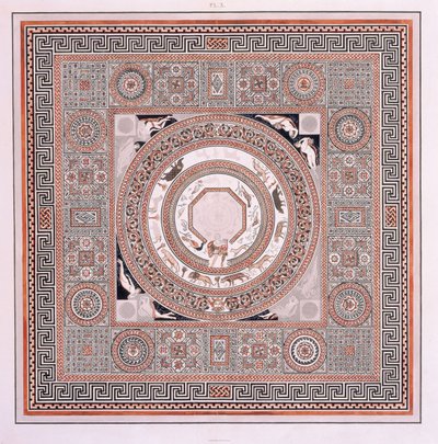 Il grande pavimento: il mosaico di Orfeo alla villa romana di Woodchester da Robert and Lysons Samuel (after) Smirke