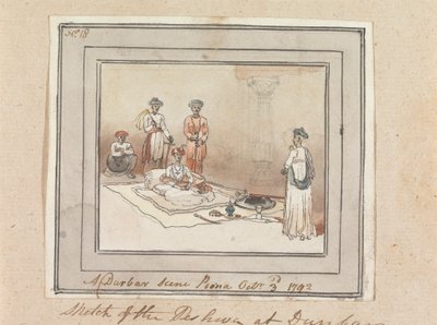 Una scena di Durbar, Poona, 3 ottobre 1792 da Robert Mabon
