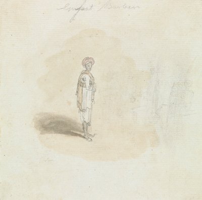 Uomo indiano in piedi da Robert Mabon