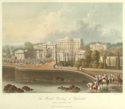 La Residenza britannica a Hyderabad, disegnata nel 1813 da Robert Melville Grindlay
