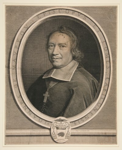 Ritratto di Jean de Maupeou, Vescovo e Conte di Chalons-sur-Saone da Robert Nanteuil