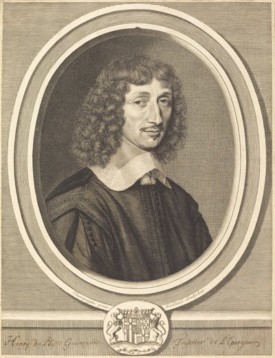 Henri de Guenegaud da Robert Nanteuil after Philippe de Champaigne