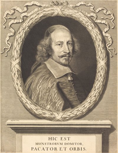 Cardinale Jules Mazarin da Robert Nanteuil after Pierre Mignard I