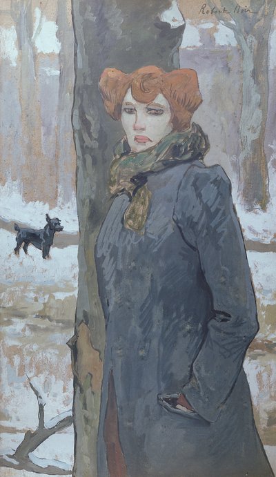 Una prostituta in una foresta in inverno da Robert Noir
