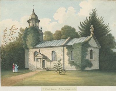 Chiesa di Patshull: dipinto ad acquerello, 1826 da Robert Noyes