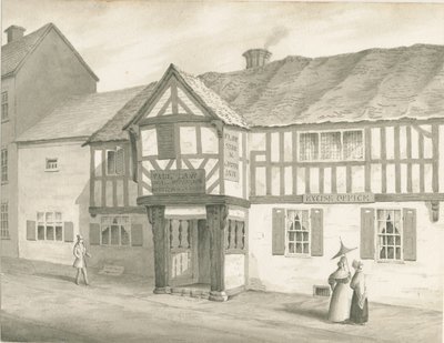 Wolverhampton - Chiesa di San Pietro: disegno a seppia, 1837 da Robert Noyes