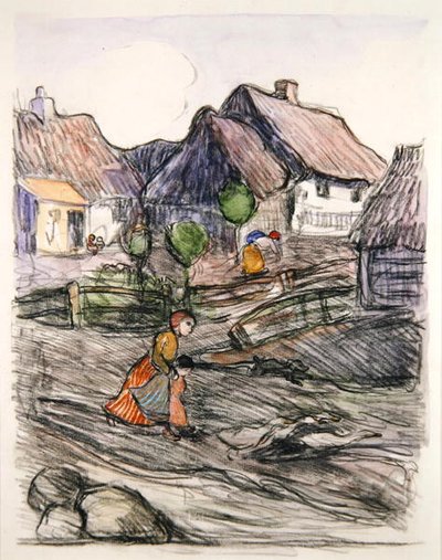 Ragazza con le oche, Polonia da Robert Polhill Bevan