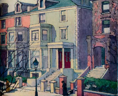 Case alla luce del sole, Hampstead, XX secolo da Robert Polhill Bevan