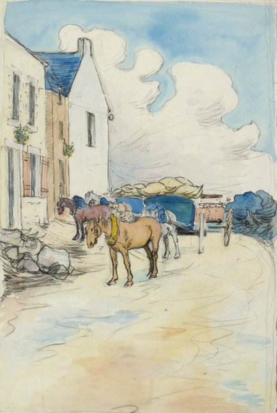 Fuori dalla Bottega del Vino, fine XIX secolo da Robert Polhill Bevan