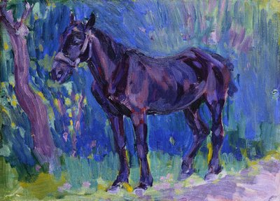 Studio per cavallo da fattoria del Sussex, c. 1904-6 da Robert Polhill Bevan