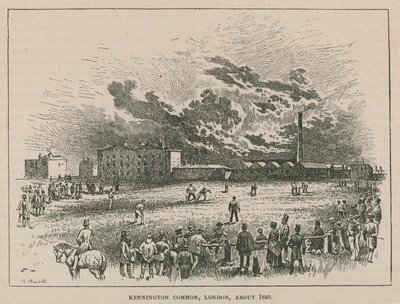 Kennington common, Londra, circa 1840 da Robert Randoll