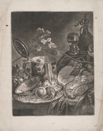 Natura morta con boccale e piatto da dessert da Robert Robinson