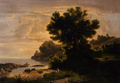 Paesaggio con famiglia sul lago da Robert S. Duncanson