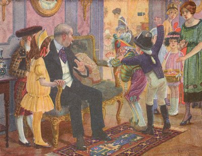 Una festa per bambini (litografia a colori) da Robert Salles