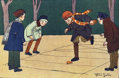 La campana. Incisione in "A cosa giochiamo?" di E. Weber con disegni ad acquerello di Robert Salles (1871-1929). Libreria Garnier Freres, Parigi da Robert Salles