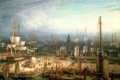 Nave Clipper a Quattro Alberi nel Porto di Liverpool, c.1810 da Robert Salmon