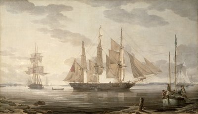 Navi in porto, 1805 da Robert Salmon