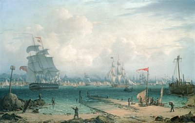 Veduta di Liverpool, dal Cheshire da Robert Salmon