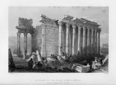 Il Grande Tempio di Baalbek Heliopolis, Egitto da Robert Sands