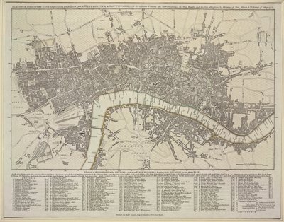 Piano di Londra, Westminster e Southwark da Robert Sayer