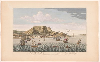 Veduta del Capo di Buona Speranza in Sudafrica (serie: Insediamenti della VOC) da Robert Sayer