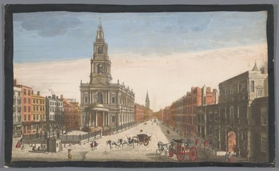 Veduta di Somerset House e della chiesa di Saint Mary-le-Strand a Londra da Robert Sayer