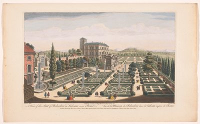Vista dei Giardini Vaticani a Città del Vaticano da Robert Sayer