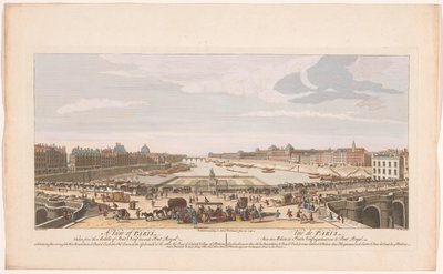 Veduta del Pont Neuf sulla Senna a Parigi, vista verso il Pont Royal (serie: Parijs) da Robert Sayer