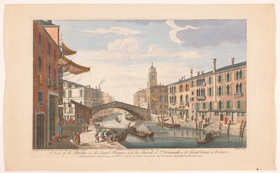 Veduta del Ponte delle Guglie sul Canale di Cannaregio a Venezia da Robert Sayer