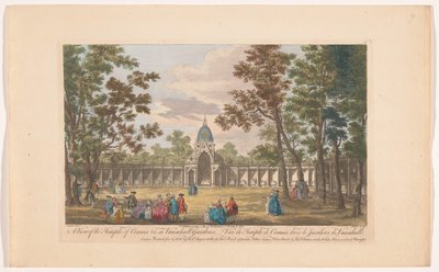 Veduta del Tempio di Comus nei Vauxhall Gardens a Londra (Ranelagh Gardens e Vauxhall Gardens) da Robert Sayer