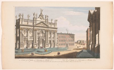 Veduta della basilica di San Giovanni in Laterano a Roma da Robert Sayer