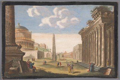 Veduta delle rovine della Colonna di Traiano, l