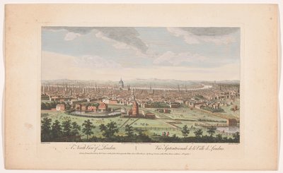 Veduta della città di Londra dal lato nord da Robert Sayer