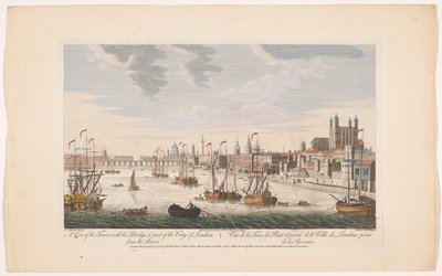 Veduta della città di Londra dal fiume Tamigi (serie Londra) da Robert Sayer