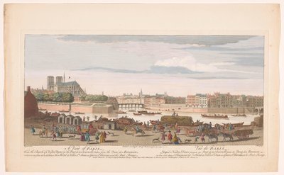 Veduta della città di Parigi dal Quai de Miramion (Parigi) da Robert Sayer