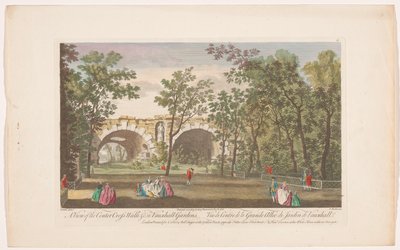 Veduta di un viale nei Giardini di Vauxhall a Londra da Robert Sayer