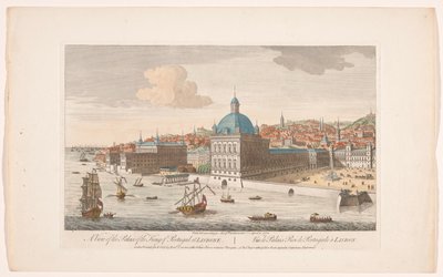 Veduta del Palazzo Reale di Lisbona da Robert Sayer