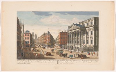 Vista del Mansion House a Londra da Robert Sayer