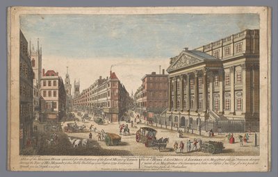 Veduta del Mansion House a Londra da Robert Sayer
