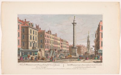 Veduta del Monumento al Grande Incendio di Londra da Robert Sayer