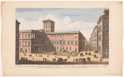 Veduta del Palazzo Venezia a Roma da Robert Sayer