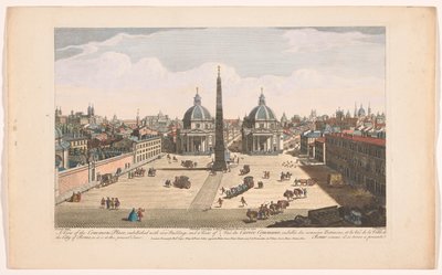 Vista di Piazza del Popolo a Roma da Robert Sayer