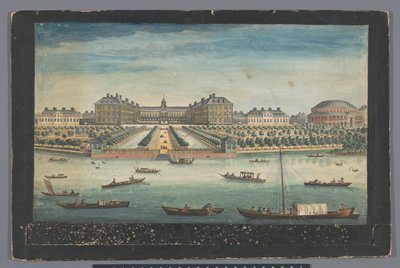 Vista del Royal Hospital Chelsea e della Rotonda nei Ranelagh Gardens a Londra da Robert Sayer