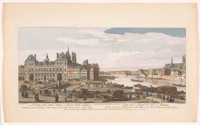 Vista sul Municipio e il fiume Senna a Parigi da Robert Sayer
