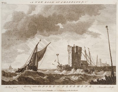 Entrando nel porto di Flushing (incisione) da Robert Sayer