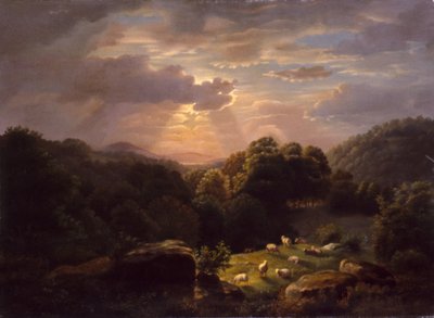 Paesaggio con pecore, n.d. da Robert Seldon Duncanson