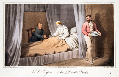 Lord Byron sul letto di morte da Robert Seymour