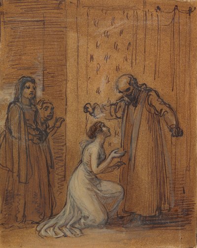 Capuleti che rimprovera sua figlia, Giulietta da Robert Smirke