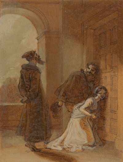 Feste, come Sir Topas, che si Rivolge a Malvolio da Robert Smirke