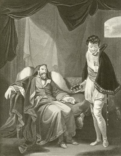 Enrico IV che rimprovera il principe Enrico da Robert Smirke